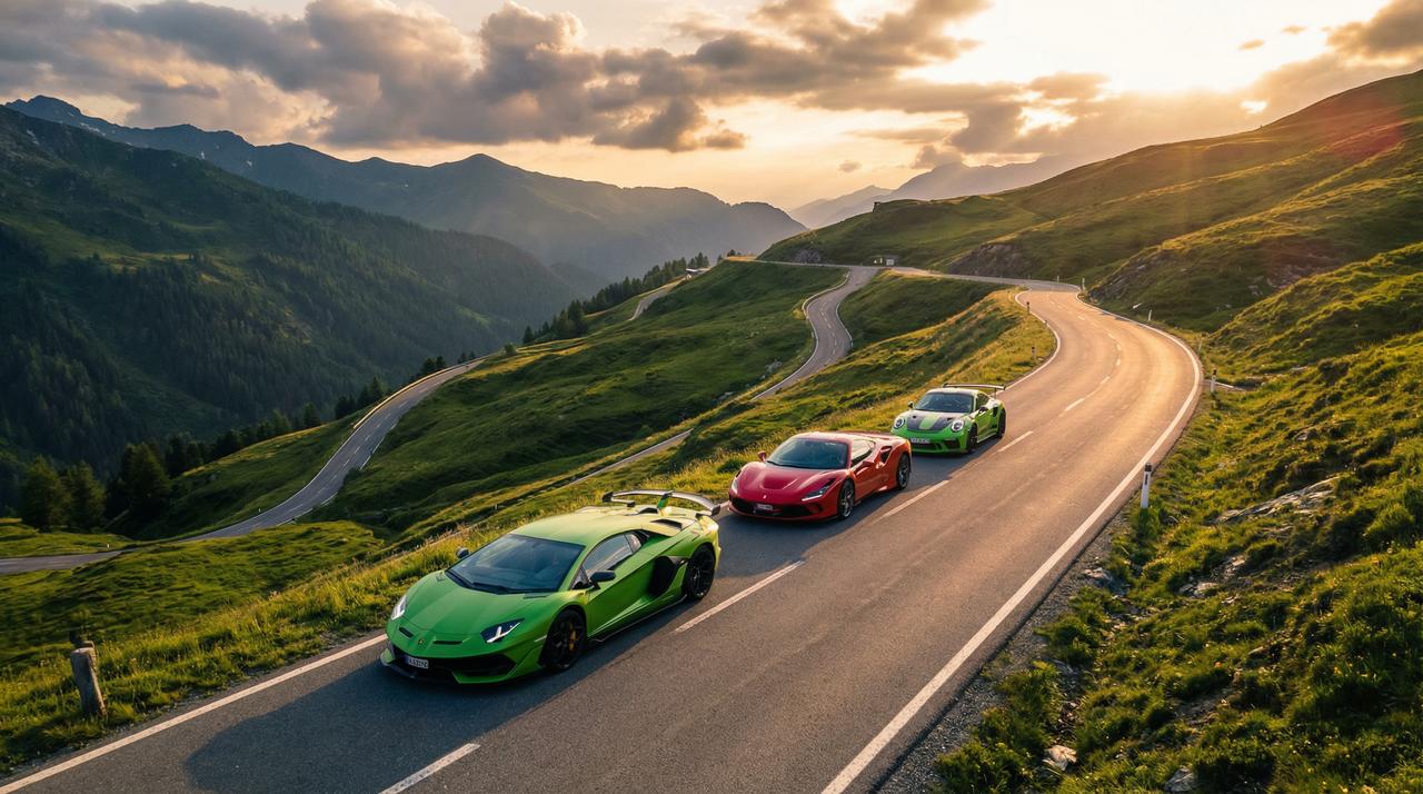 黑丝超跑车队山路巡游视频