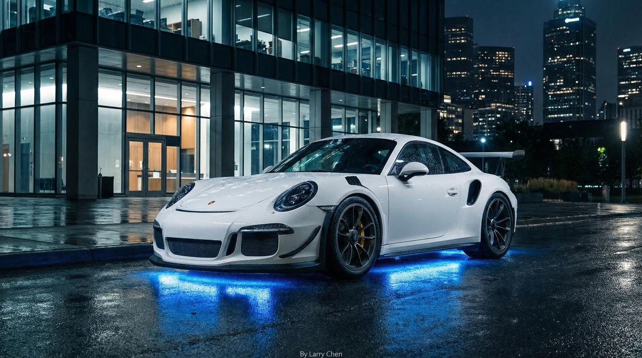 黑丝保时捷夜间改装展示视频